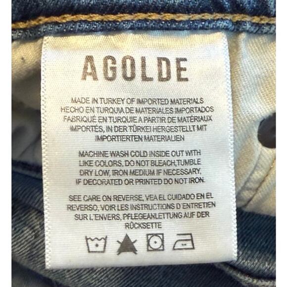 Not For Sale Agolde Jeans Women 28 Blue Nico Denim‎ High Rise Slim Fit Fray - Picture 11 of 11